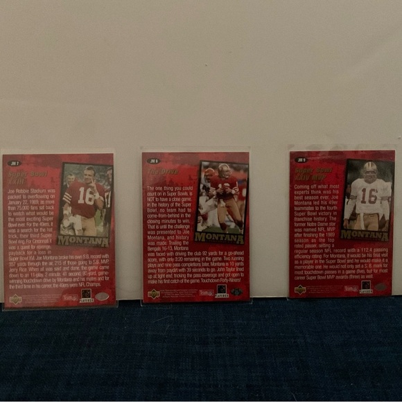 JOE MONTANA COLLECTORS CHOICE THREE CARD SET BRAND NEW IN SLEEVES SHIPS FAST!!!! - Picture 2 of 8